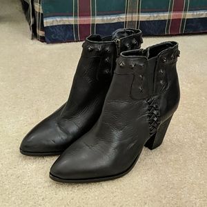 Dolce Vita black leather ankle booties